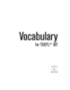 Vocabulary for TOEFL® iBT