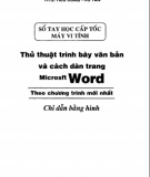 Ebook Thủ thuật trình bày văn bản và cách dàn trang Microsoft Word: Phần 2 - Hữu Dũng, Hồ Tấn