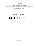 Giáo trình Listening 3: Phần 1 - Nguyễn Hồ Hoàng Thủy