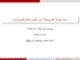 Bài giảng Lý thuyết xác suất và thống kê toán học: Chương 4 - PGS.TS. Trần Lộc Hùng