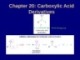 Lecture Organic chemistry - Chapter 20: Carboxylic acid derivatives
