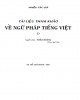 Ebook Tài liệu tham khảo về Ngữ pháp tiếng Việt: Phần 2