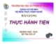 Bài giảng Thực hành tiện: Bài 1 - ĐH Sư phạm kỹ thuật