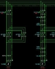 Bản vẽ mạch máy, mạch điện, cầu dao, áp tô mát, công tơ 3 pha, động cơ 3 pha