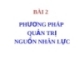 Bài giảng Phương pháp quản trị nguồn nhân lực