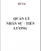 Luận văn: Quản lý nhân sự - Tiền lương