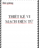 Bài giảng Thiết kế vi mạch điện tử