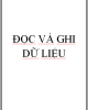 Đọc và ghi dữ liệu