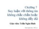 Bài giảng Trí tuệ nhân tạo: Chương 7 - GV. Trần Ngân Bình