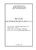 Ebook Bài giảng Lập trình hướng đối tựợng và C++ (MHP 17209) - Trường Đại học Hàng hải