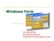 Bài giảng Lập trình Windows Form - ThS. Trần Phi Hảo