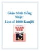 Giáo trình tiếng Nhật: List of 1000 Kanji