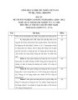 Đáp án đề thi tốt nghiệp cao đẳng nghề khóa 3 (2009-2012) - Nghề: Quản trị doanh nghiệp vừa và nhỏ - Môn thi: Lý thuyết chuyên môn nghề - Mã đề thi: ĐA QTDNVVN-LT16