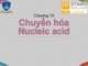 Bài giảng Hóa sinh - Chương 10: Chuyển hóa nucleic acid