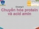 Bài giảng Hóa sinh – Chương 8: Chuyển hóa protein và acid amin