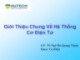 Bài giảng Hệ thống cơ điện tử: Chương 1 - TS. Ngô Hà Quang Thịnh