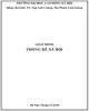 Giáo trình Thống kê xã hội: Phần 2